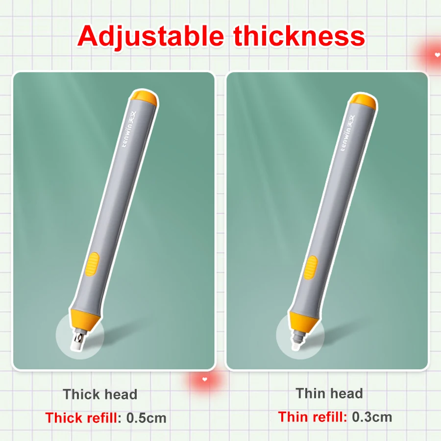 Ołówek do szkicowania gumka elektryczna pisanie gumka elektryczna dla studentów sztuki korekcyjnej z wkładem materiałów piśmiennych