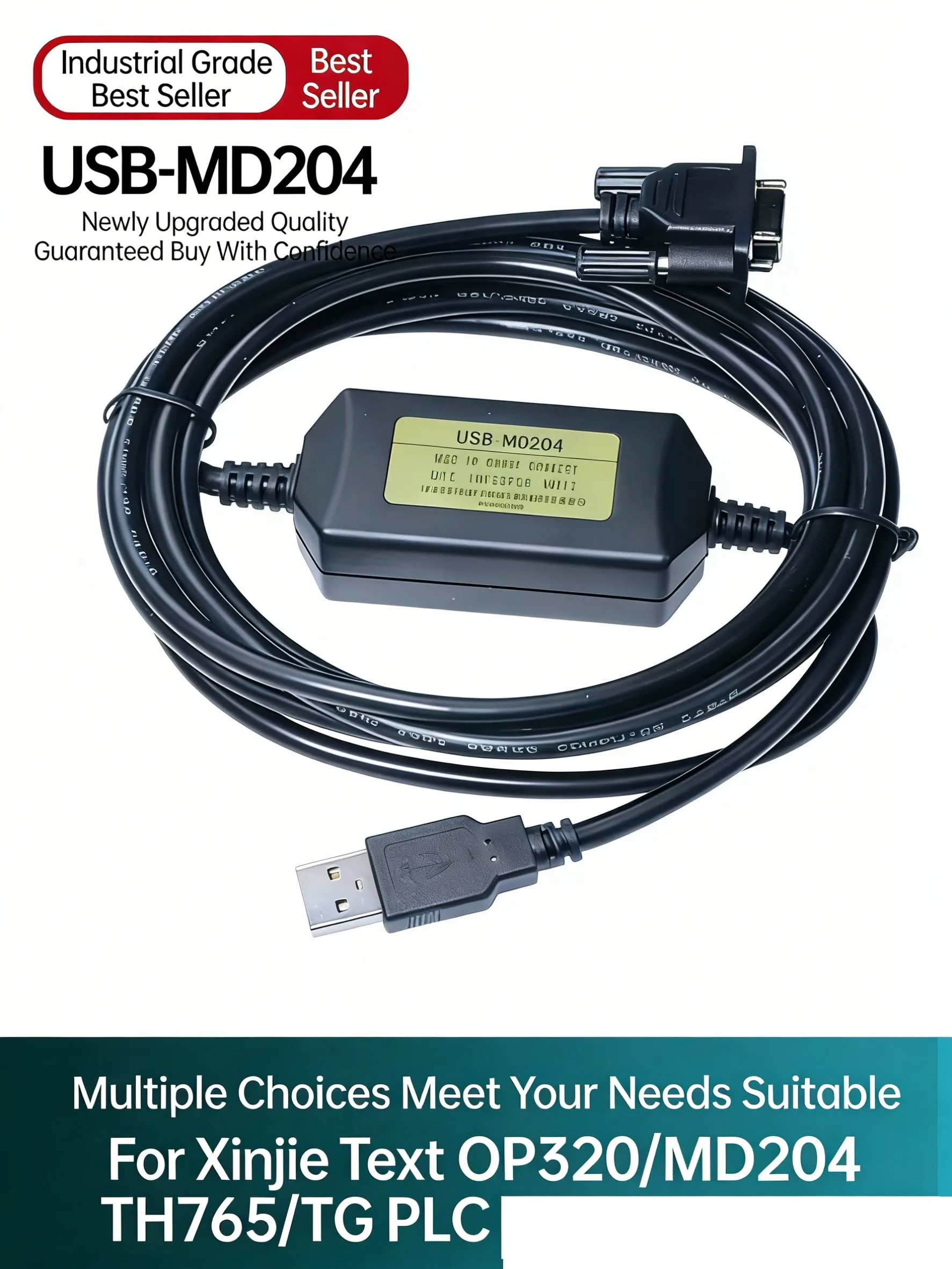 USB Programming Cable for Xinje Text XP3 OP320 MD204 TH765 TG Touch Screen Download & Programming Tool