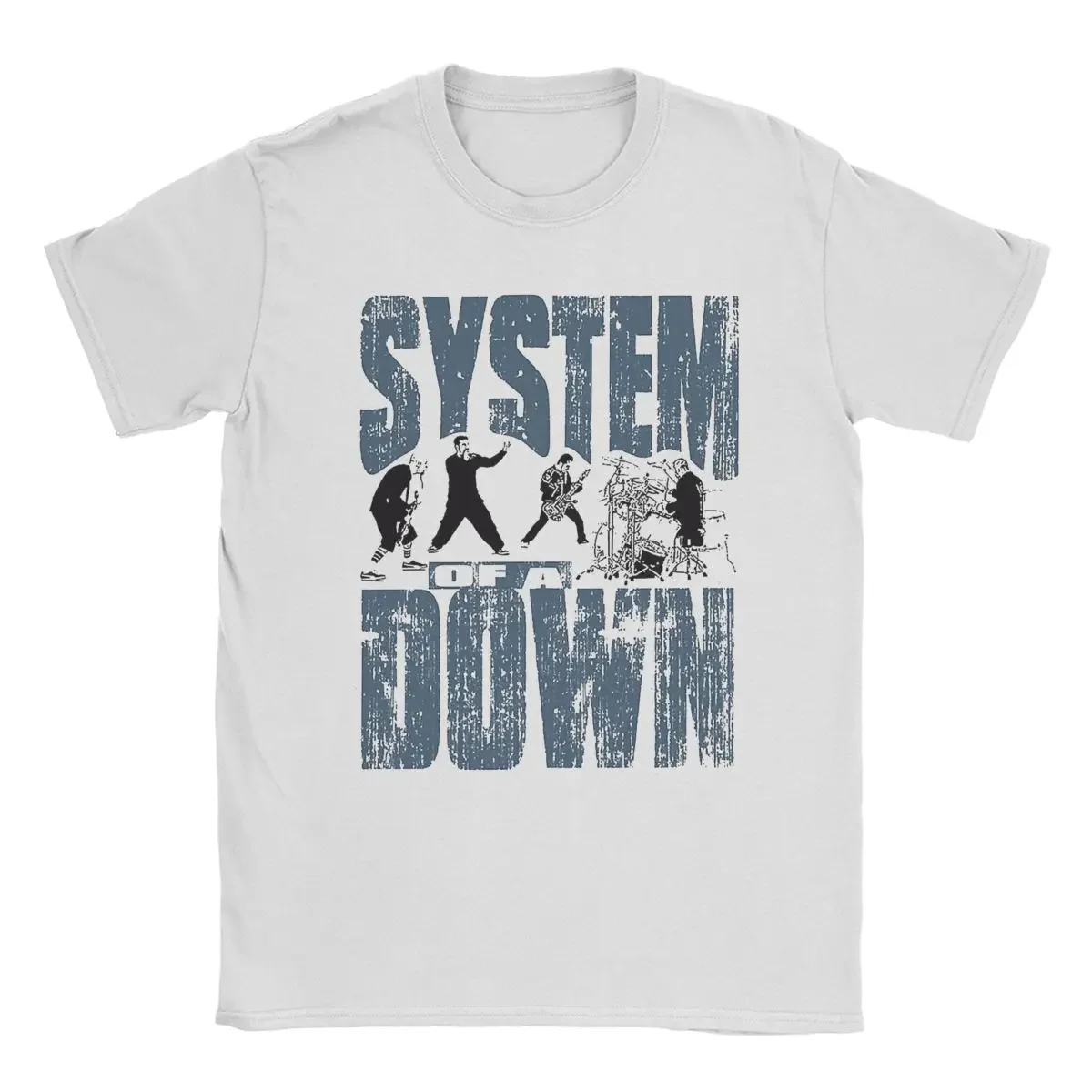 Walkin Space System Of A Down Men T Shirt Novelty Tees Short Sleeve Crew Neck T-Shirts Oversized Graphic Plus Size Clothes