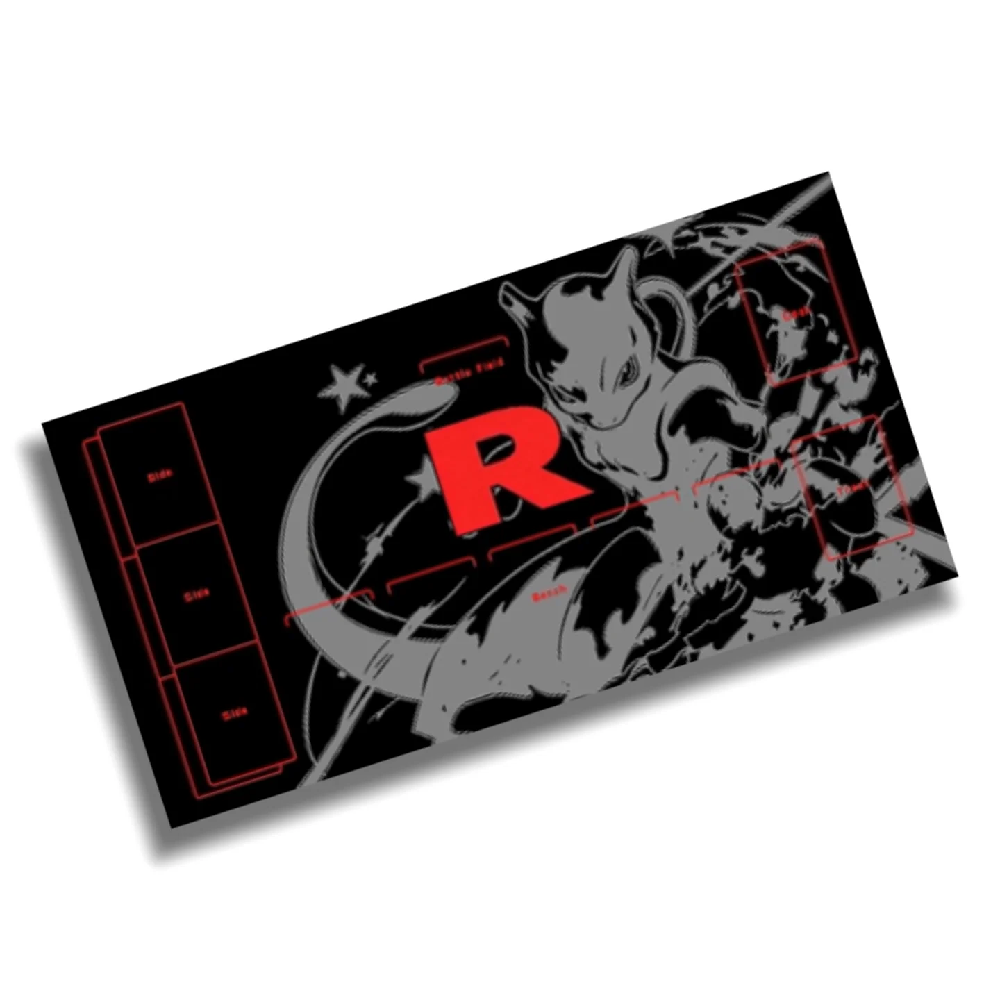 600X300X2Mm Diy Rocket Team Mewtwo Card Battle Mat Single Player Board Game Card Duel Plate Battle Mat Anime Cards Gift Toys