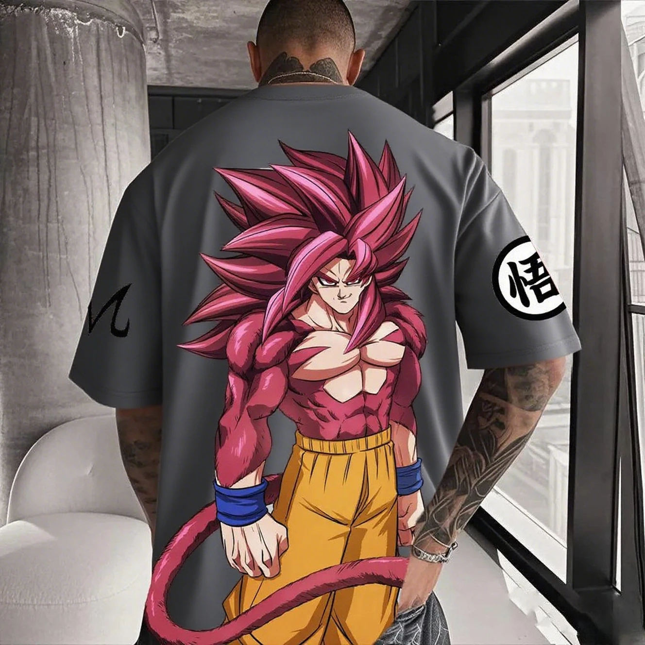 Dragon Ball Super Saiyan Goku T-shirt da uomo Anime Manica corta Graphic Tee Streetwear Casual Estate Magliette e camicette di grandi dimensioni Y2k Vestiti
