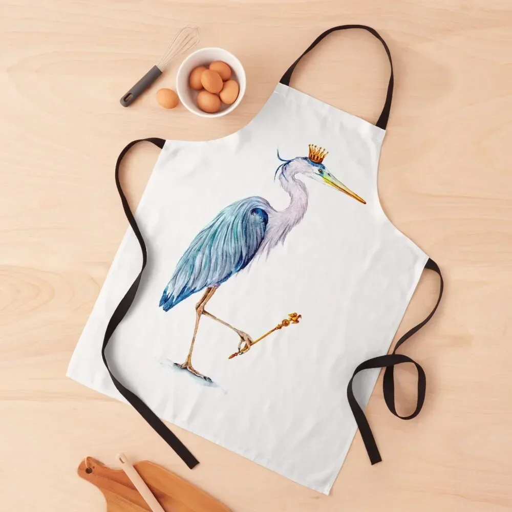 Royal Blue Heron Apron Waterproof Kitchen Woman Women's Kitchen Home And Kitchen Apron