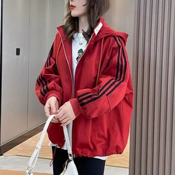 Spring and Autumn 2024 New Women's Fashion Hoodie Trendy Design Sense Hoodie Sweater Loose Casual Zipper Cardigan