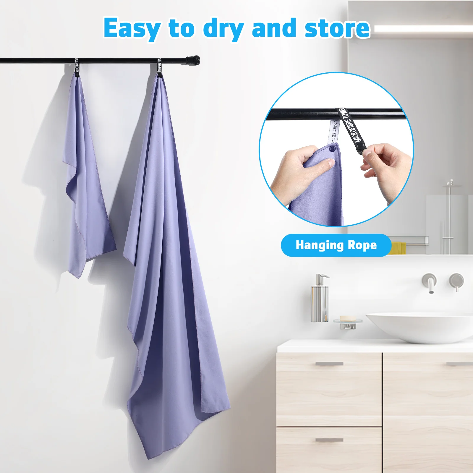 

1 set Quick-drying Towel 40x80cm 76x152cm Microfiber Gym Comfortable Beach Towel Beach Travel Large Absorbent Portable