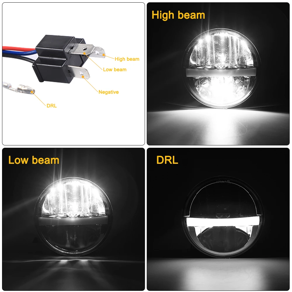 Faro LED para motocicleta, accesorio para Dyna Softail Sportster 5,75 XL883 FXCW 5 883 \