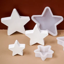 3Pcs/Set Star Silicone Candle Mold DIY Scented Candles Ornament Molds Plaster Concrete Resin Craft Gift Making Home Decoration