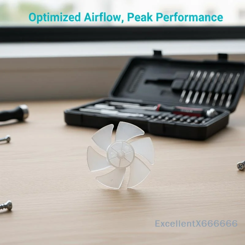2/4/10Pcs Small Power Plastic Wind Wheel 6 Blades Transparent Mini Fan Blade