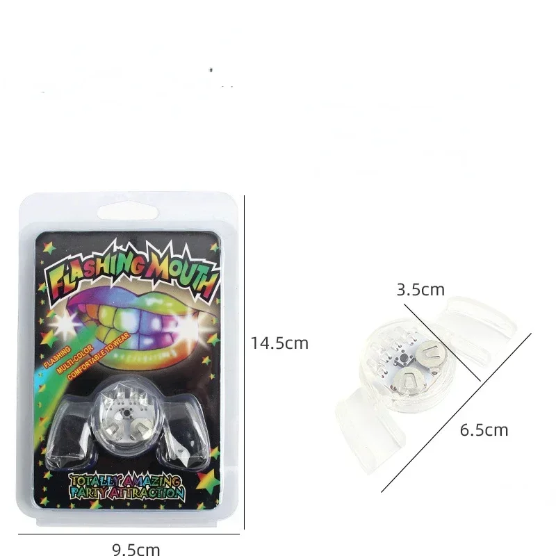 2024 Glow Tooth Funny LED Light Kids bambini Light-up Toys lampeggiante Flash Brace Mouth Guard Piece Glow Party Supplies Gift