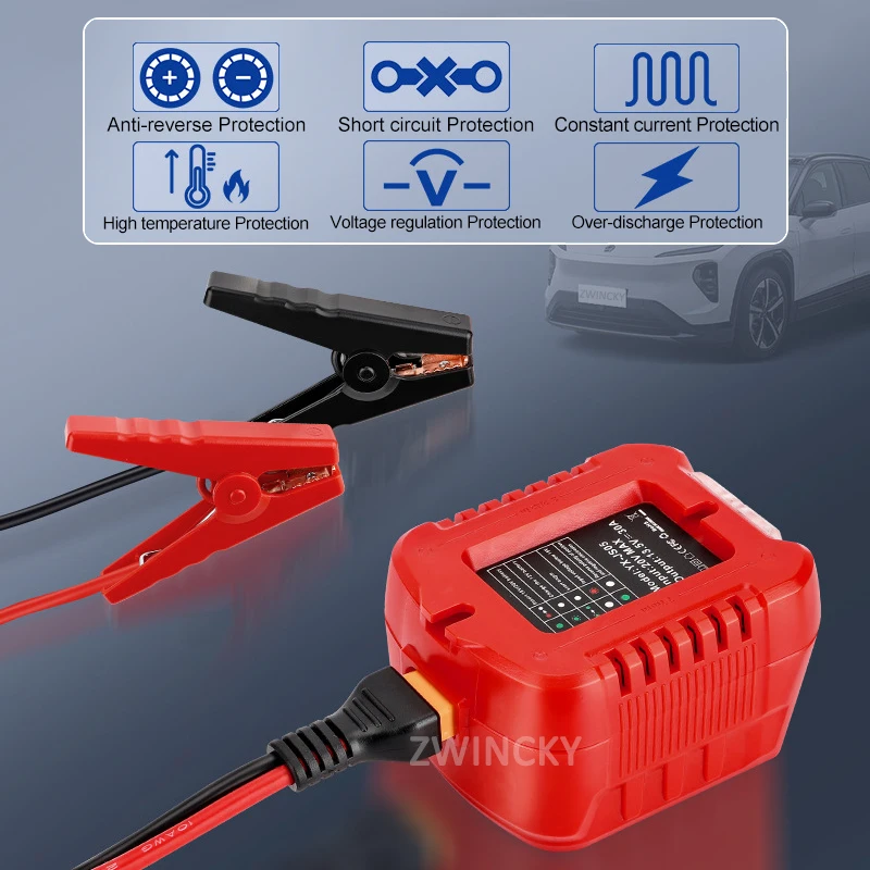 Car Jump Starting Adapter For Makita/Dewal/Milwaukee/Bosch 18V Lithium Battery Car Battery Igniter Automotive Jump Starter