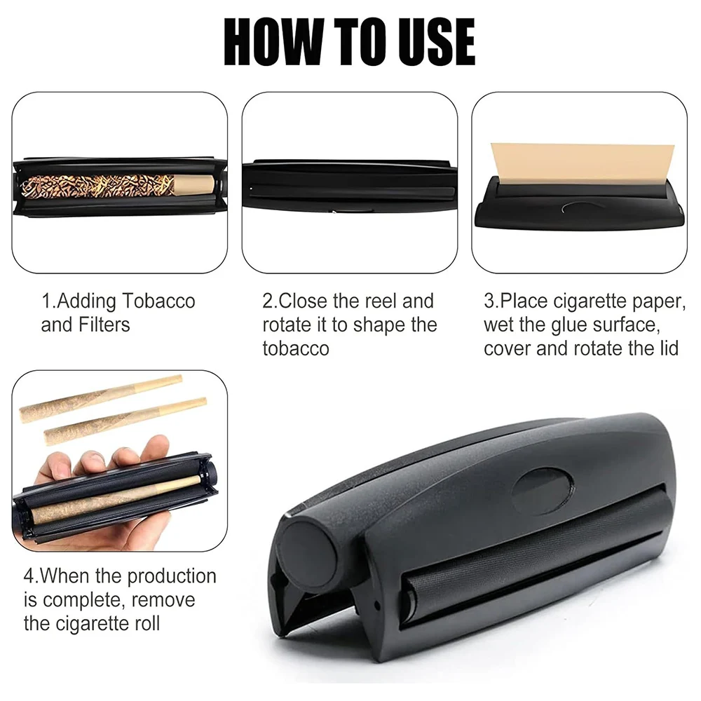 Portable 110mm Manual Cone Rolling Machine for Cigarette Tobacco Herb - Smoking Tool
