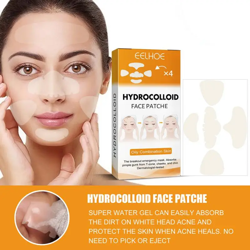 Hydrocolloid Face Acne Pimple PatchBox Forhead、Nose、Chin、Cheek、Patch  Acne Pimple Plaster Stick