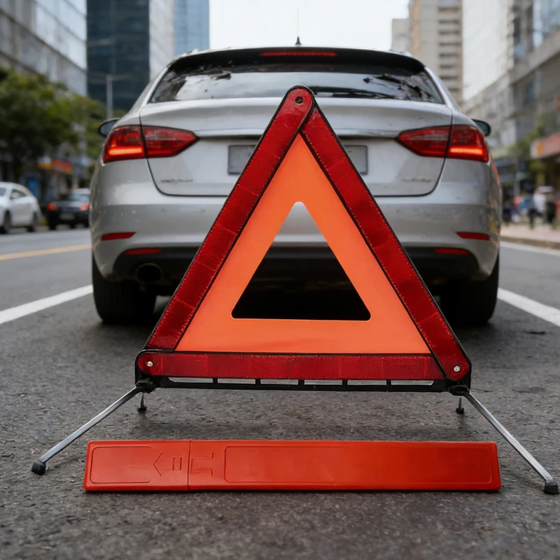 

Reflective Triple Triangle Car Warning Sign Foldable Emergency Warning Triangles Breakdown Board Safety Roadside Hazard Warning