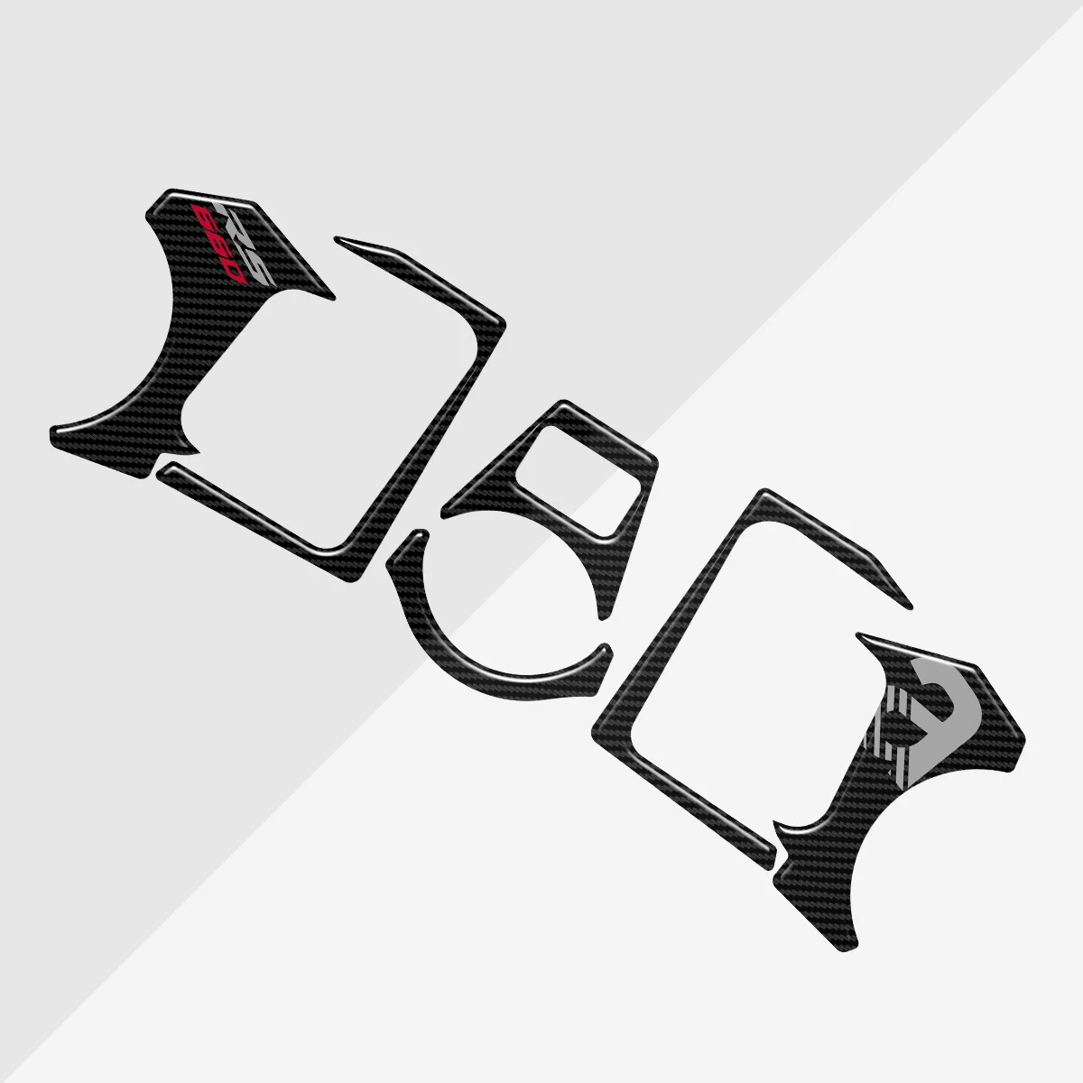 3D Resin Motorcycle Carbon Fiber Stickers Top Triple Clamp Yoke Case for Aprilia RS660 RS 660 2020 2021 2022