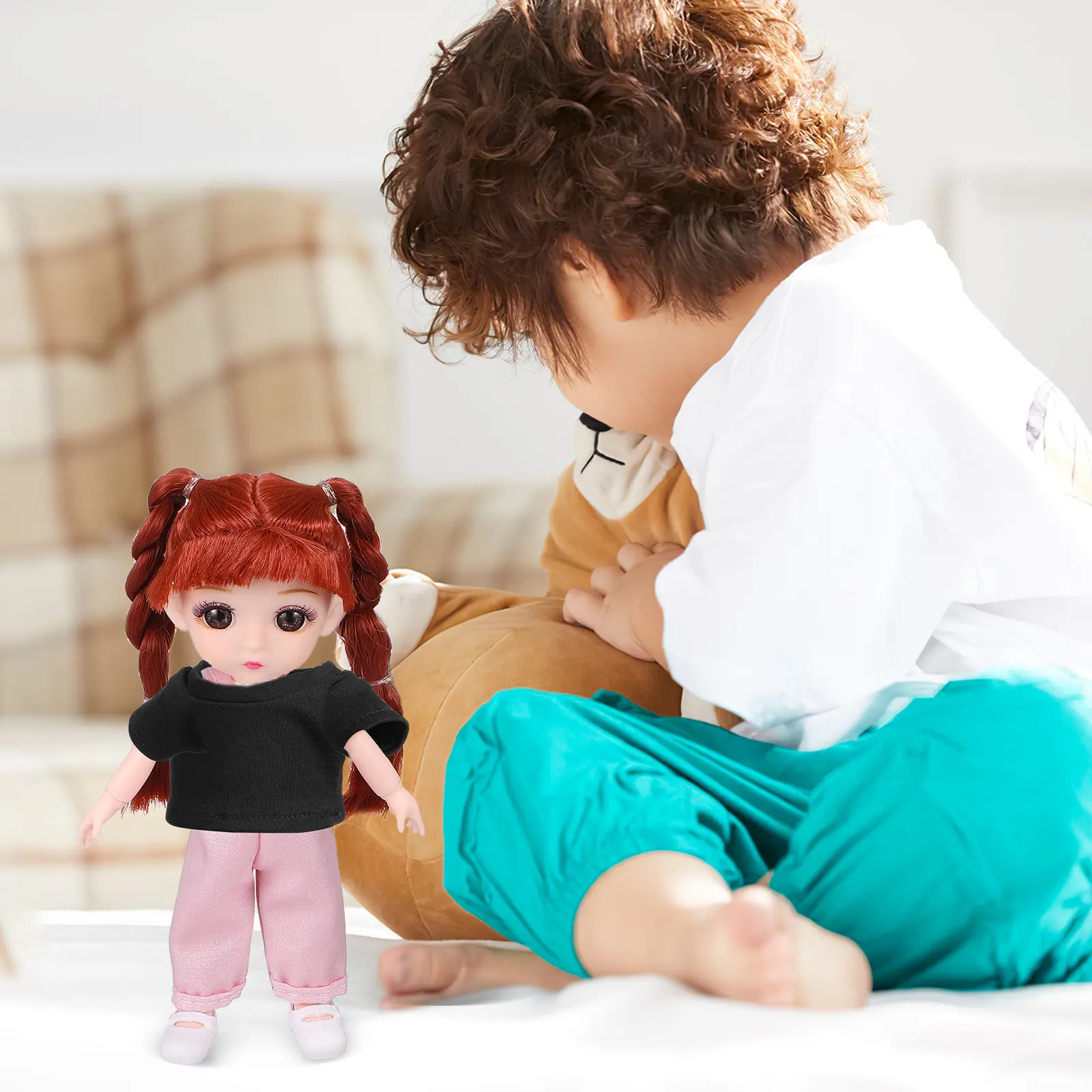 

Комплект из 4 футболок с коротким рукавом для мягких игрушек: модный дизайн, удобный трикотаж из хлопка, подходит для всех размеров, можно стирать в машине