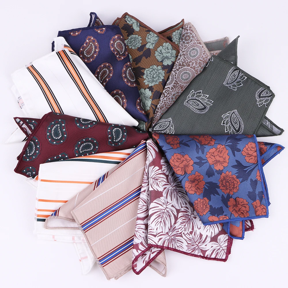 Men's Pocket Towel Clothing Decoration Small Square Towel Fashion Accessories Polyester Silk Small Square Towel for Wedding