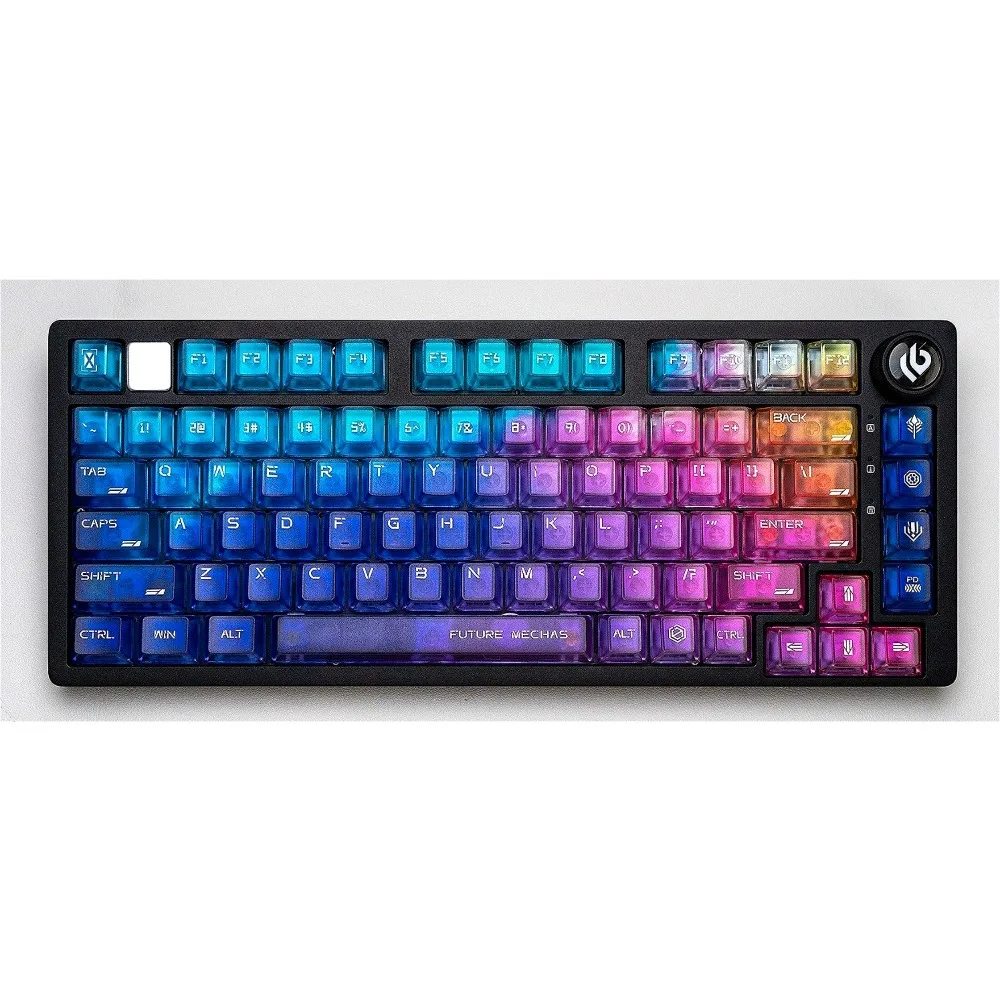 

Colorful fog-transparent keycap 115-key UV light transmission, the original factory is highly suitable for Hi75C PC material