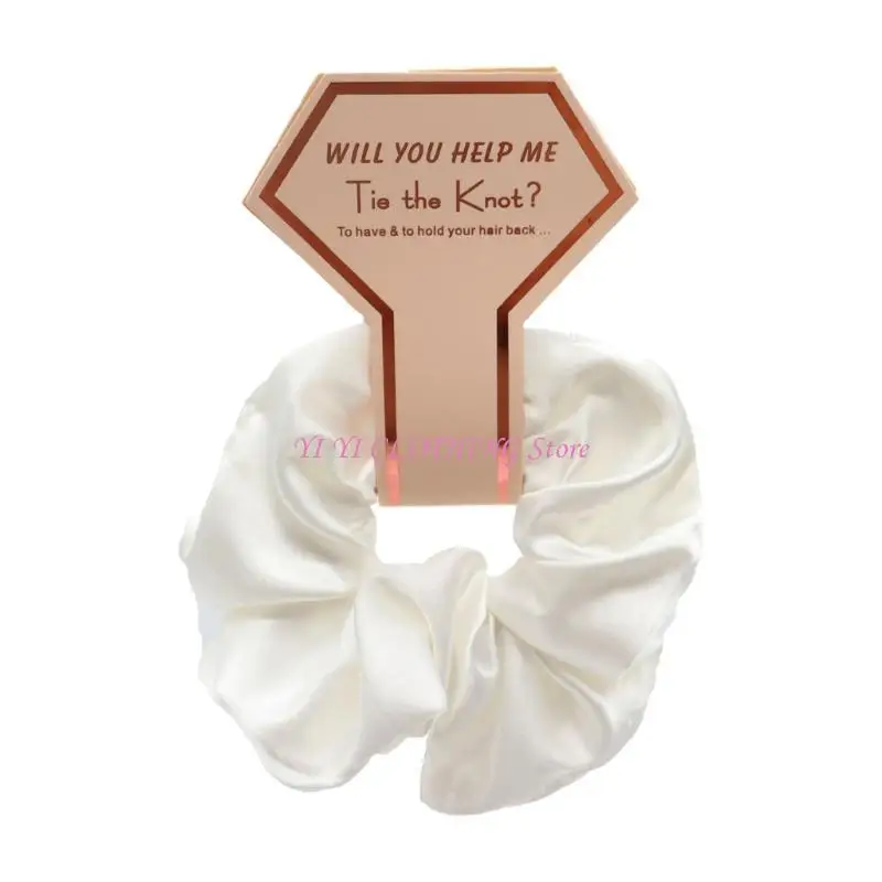 

N5KF Bridesmaids Hair Scrunchies Updo Hair Tie Hair Bun Hairpiece Wedding Party Props