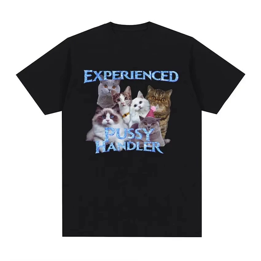 Newer 2026 I Eat Cement Cursed Cat Funny Meme Printed T Shirt for Women Fashion Casual Short Sleeve T Shirts Fe