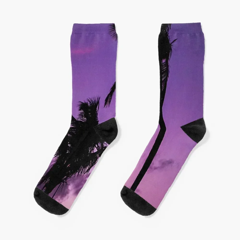 

Purple Palm Socks soccer anti-slip designer brand shoes christmas stocking Socks Women's Men's