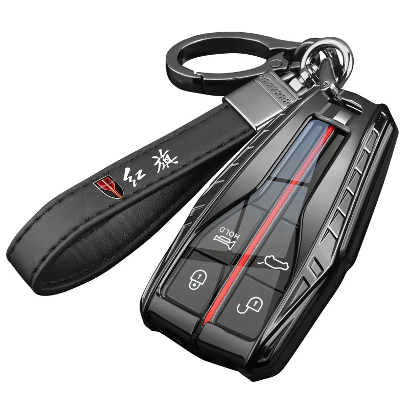 

Premium Zinc Alloy Key Cover Case for Hongqi H5/HS5/HS7/HQ9/EHS9/EQM5 (2023) - Protective Key Fob Shell Keybag Keychain