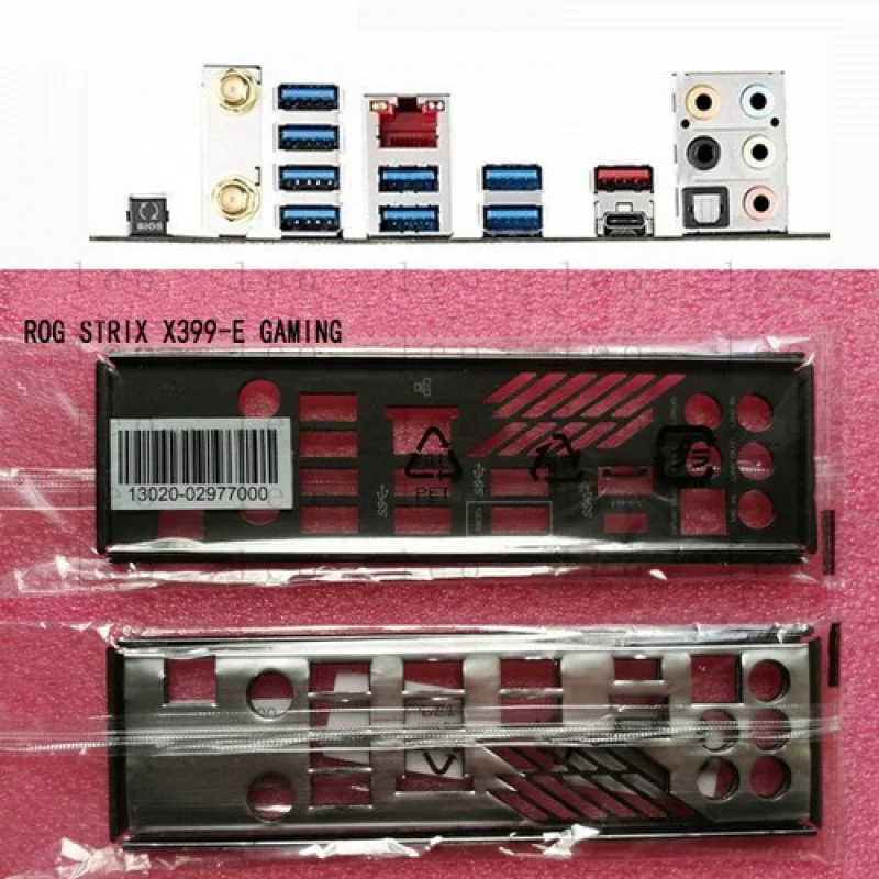 AA  For Asus ROG STRIX X399-E GAMING Shield IO I/O Rear Baffle Backplate Motherboard