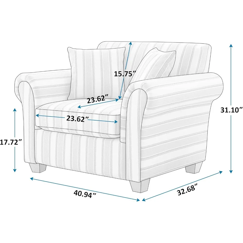 Sedia d'accento extra large da 40 W per spazi abitativi, sedia da lettura in peluche per la casa, comode sedie oversize per camera da letto, ampio rivestimento