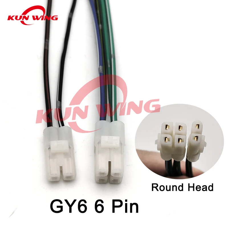5 Pin 6 Pin Motorcycle Ignition Coil CDI Electric Cable Wire Harness Plug Head for GY6 50 125 150 ZJ125 CG125 Motorcycle Parts