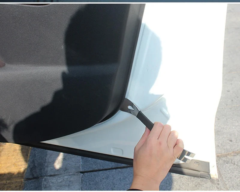 1 Stück tragbare Auto Türclip Trim Entfernung Werkzeuge Kits Auto Armaturen brett Audio Radio Panel Reparatur Edelstahl Hebel platte – Detail 7