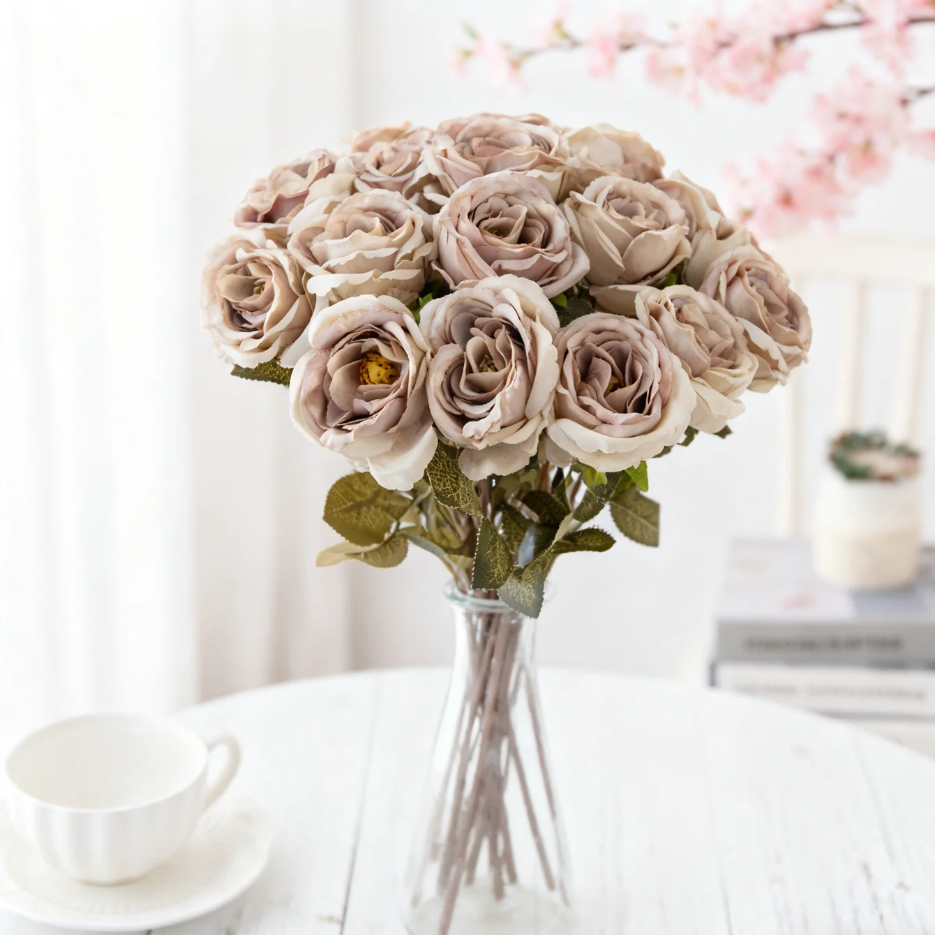 Artificial Flowers Silk Rose F - Bonsai Garden Bench recension och pris