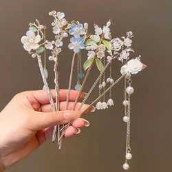 New Chinese Ancient Style Hair Accessories Tassel Hairpins Ancient Costume Hairpins Hair Buns Hanfu Qipao Hairpins Accessories
