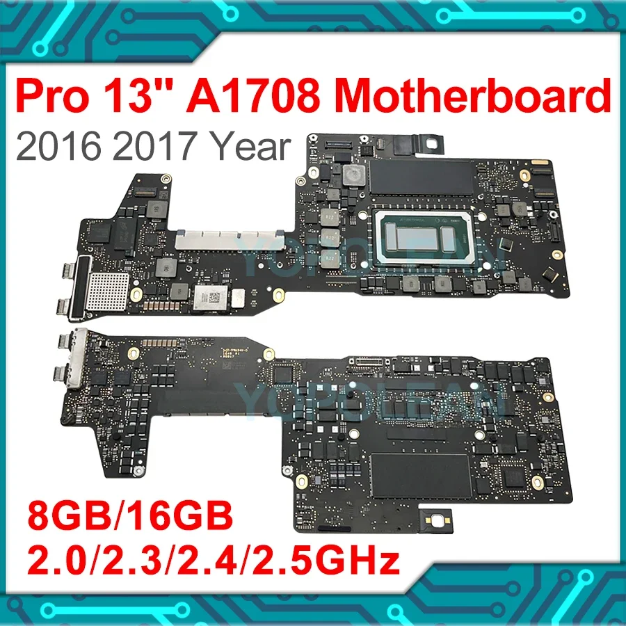 Placa-mãe original a1708 2016 2017 para macbook pro 13 