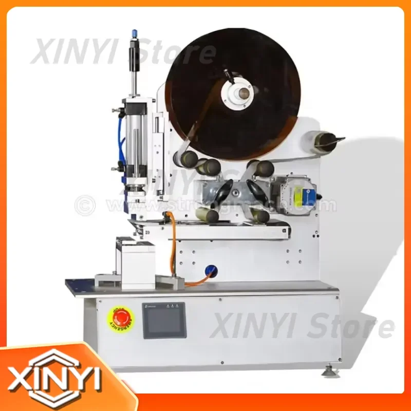 Semi Automatic High Precision Mini Desktop Intelligent Flat Labeling Machine for 3C Electronic Part Barcode Small Label
