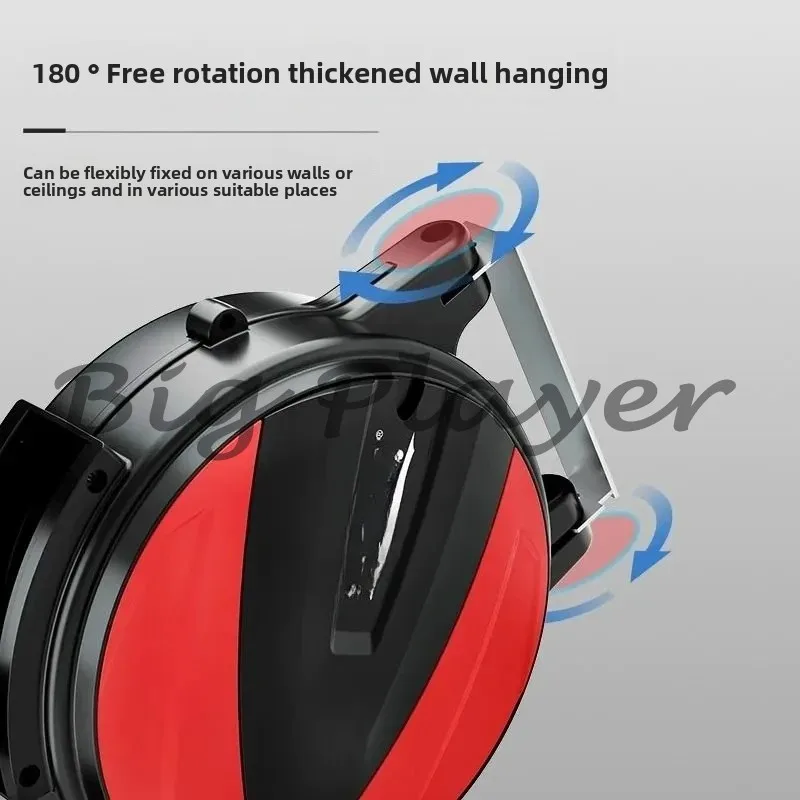 Industrial Grade Retractable Air Compressor Reel - Auto-Rewind PU Hose Reel for Tire Inflation and Cleaning