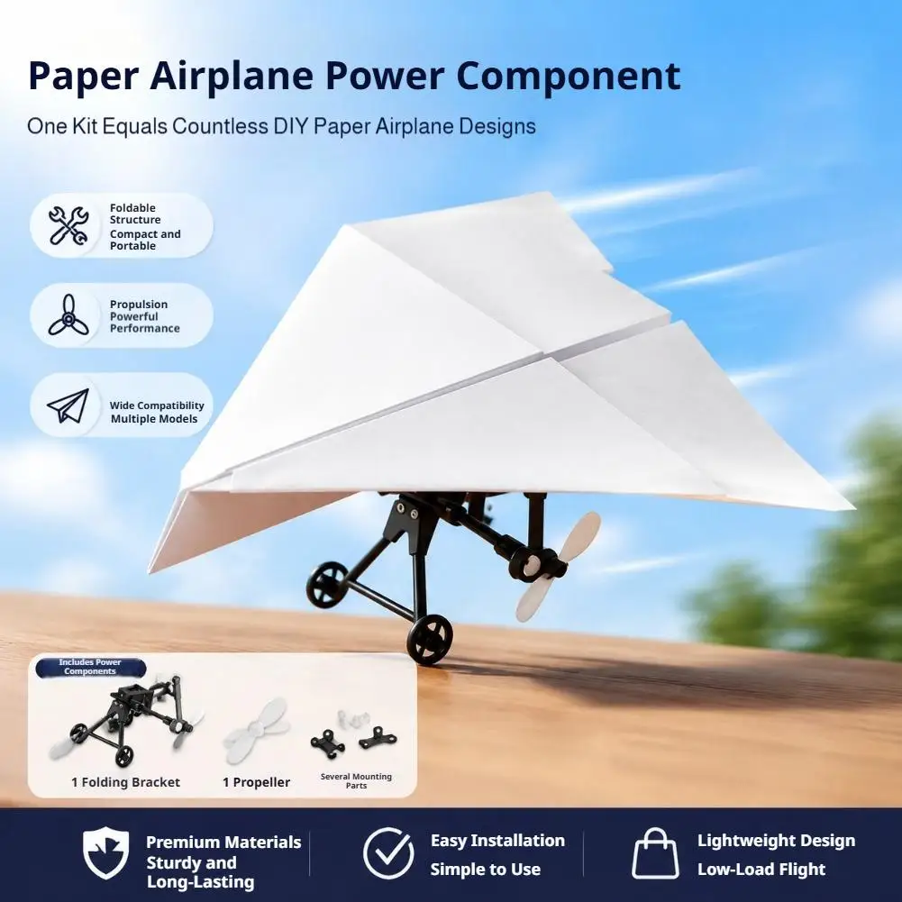 Remote Control Paper Airplane Electric Power Kit Diy Foldable Long Range Stable Flight Ultra Lightweight Plane Outdoor Toy