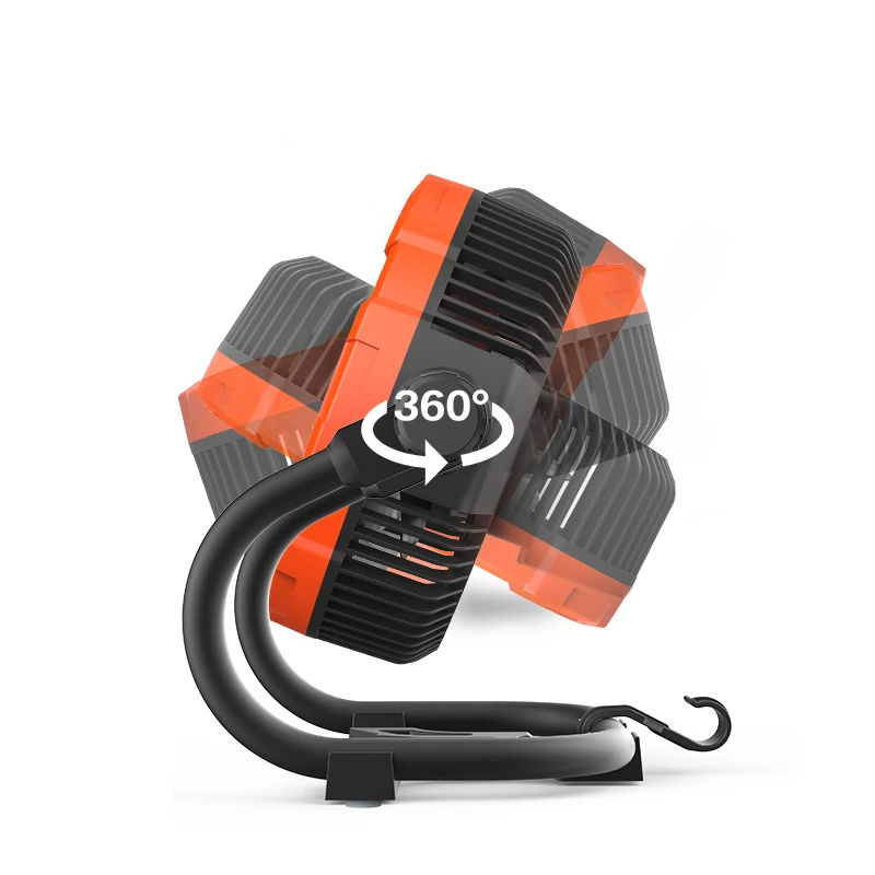 Ventilador de mesa para acampamento Ventilador USB recarregável portátil com ventiladores leves para acampamento ao ar livre