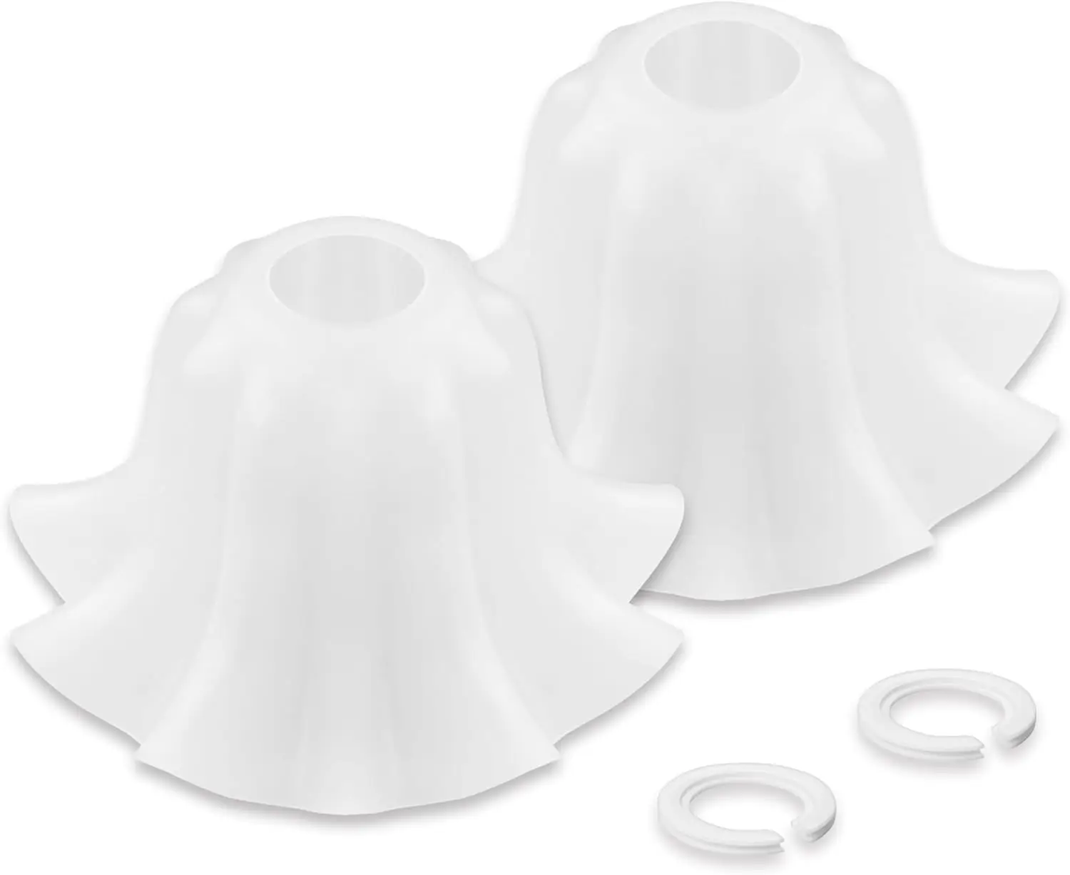 

Plastic Lampshades Set of 2, Flower Lampshades 3.7" Top x 7.7" Bottom x 4.5" High, Table lamp, Floor Lamps, Pendant L