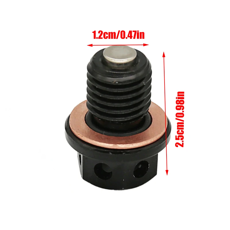 The new M12x1.5 magnetic drain plug bolt and drain groove screw are suitable for motorcycle drain plug bolts