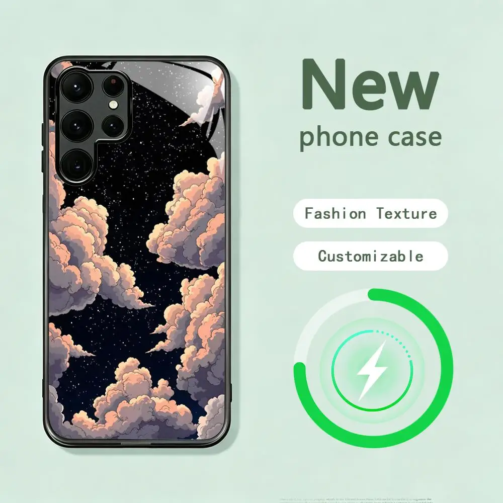 Art Starry Sky patinting cool Phone Case For Samsung S26 S25 S24 S23 S22 S21 S20 Plus Ultra Note20 Glass Magnetic Case