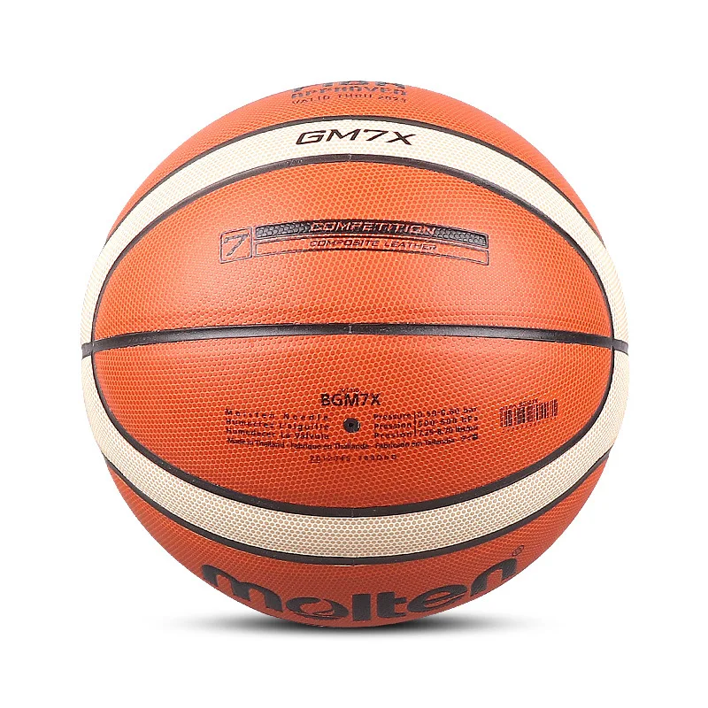 Molten Basketball Ball GM7X Official Size 7 PU Leather Ball for Outdoor Indoor Match Training Men Women