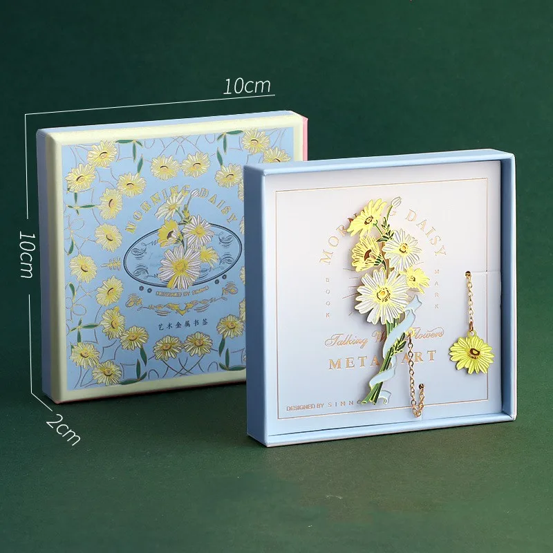 Sakura Floral  Hollow Metal Bookmark with Pendant Bookclip Student Bookfriend Gifts Page Mark School Office Supplies