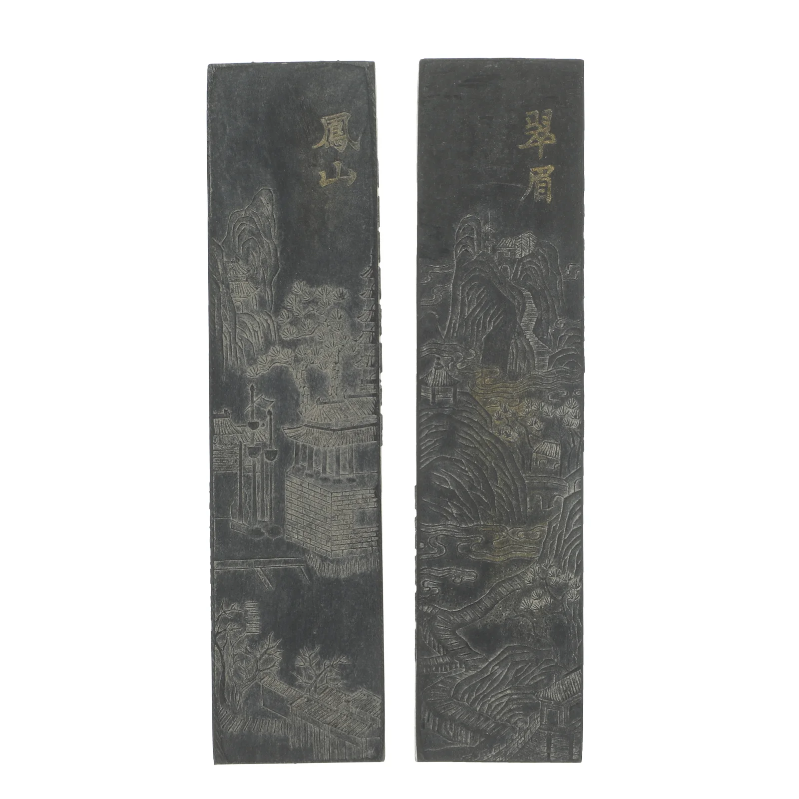 2Pcs Traditional Chinese Ink Sticks Calligraphy Handmade Ink Block for Drawing Writing Painting Supplies Student Artists