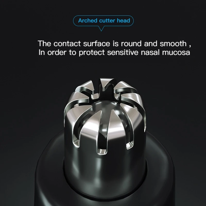 Afeitadora eléctrica recargable para hombres, afeitadora de pelo de nariz, recargable, segura, resistente al agua