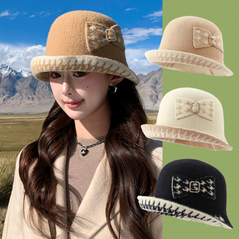 Winter Hat Women's Big Head Circumference Wool New Japanese Knitted Warm Foreign Gas Thickened Cold and Windproof Cold Hat