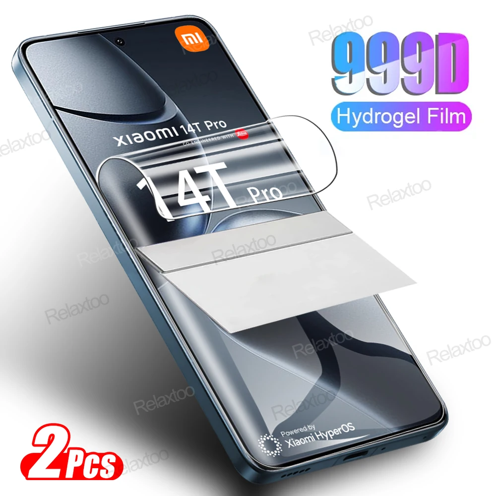 2Pcs Hydrogel Protective Film For Xiaomi 14T Pro 2024 6.67inches Soft Xiaomi14T Mi 14 T 14Tpro Mi14T Xiami Xaomi Xiomi Not Glass