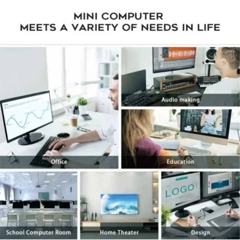 高品質デスクトップパソコン 16GB 512GB ミニPC ブラック デスクトップパソコン 工場卸売