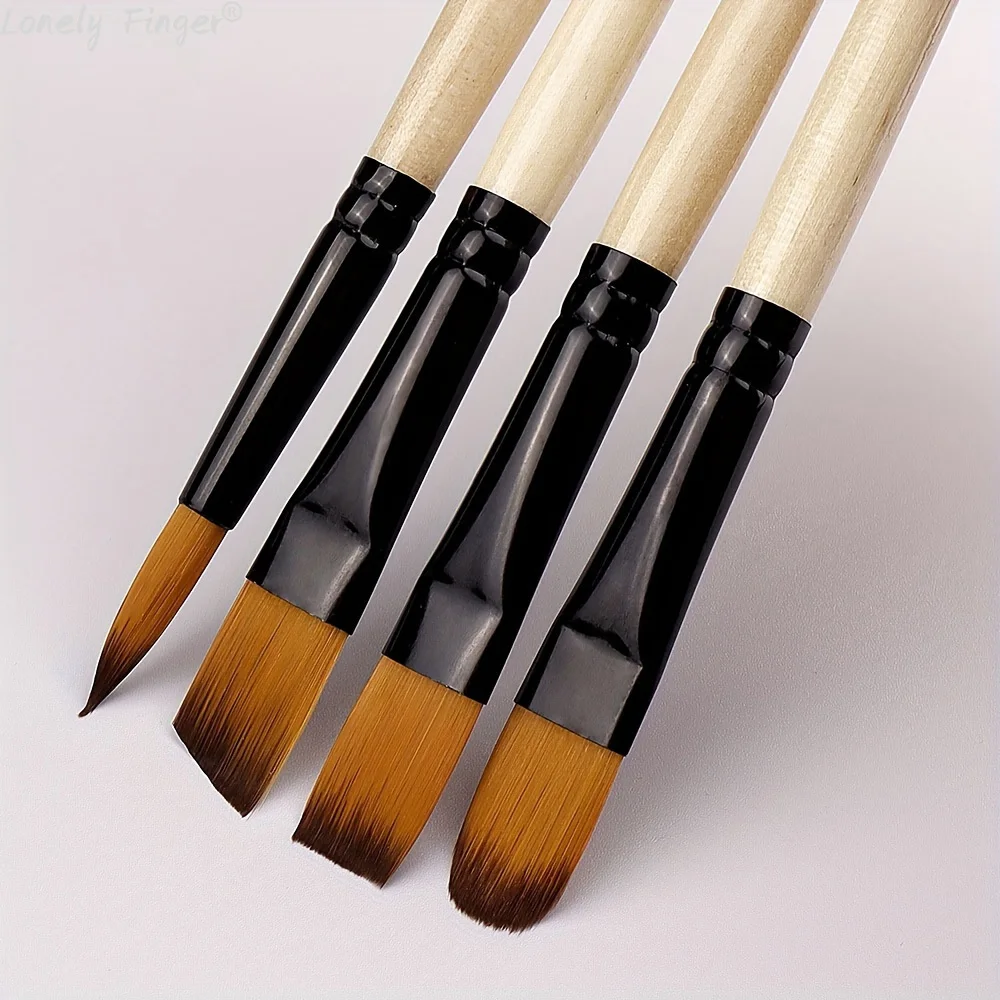 Set di pennelli Mix Head, 36 pennelli per capelli in nylon per acrilico, olio e guazzo, corpo, viso, nail art, perfetti per bambini e adulti