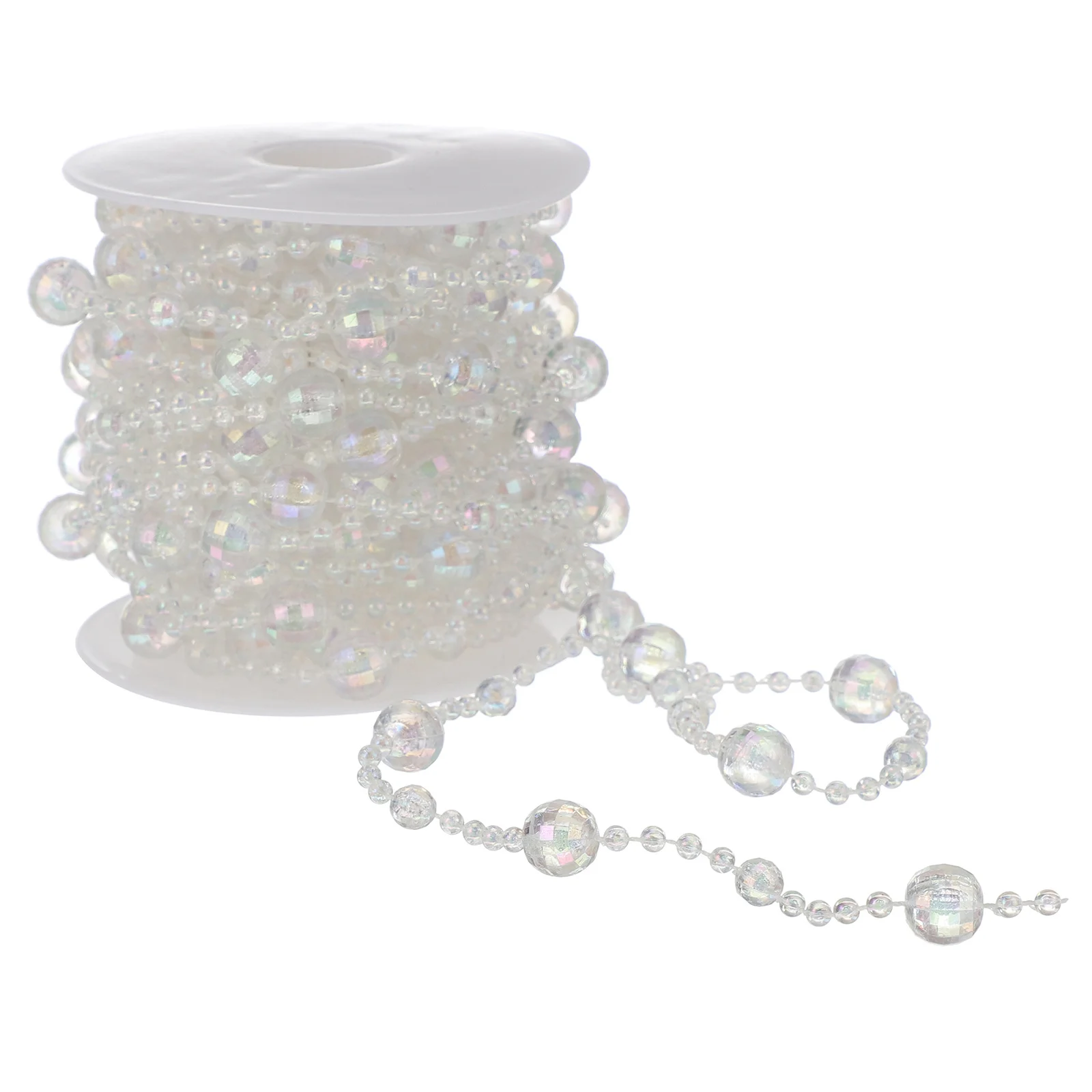 

1 рулон, 10 м, акриловая цепочка из бисера, летающая тарелка, бусины, свадебная гирлянда своими руками для рождественского украшения, товары для вечеринок, сцена