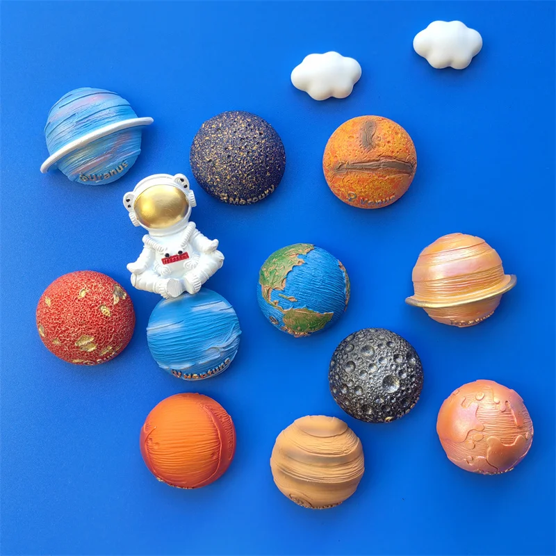 Magneti per frigorifero Souvenir Creative Universe Planet 3D stereoscopico magnete per frigorifero adesivo Decor astronauta adesivo magnetico