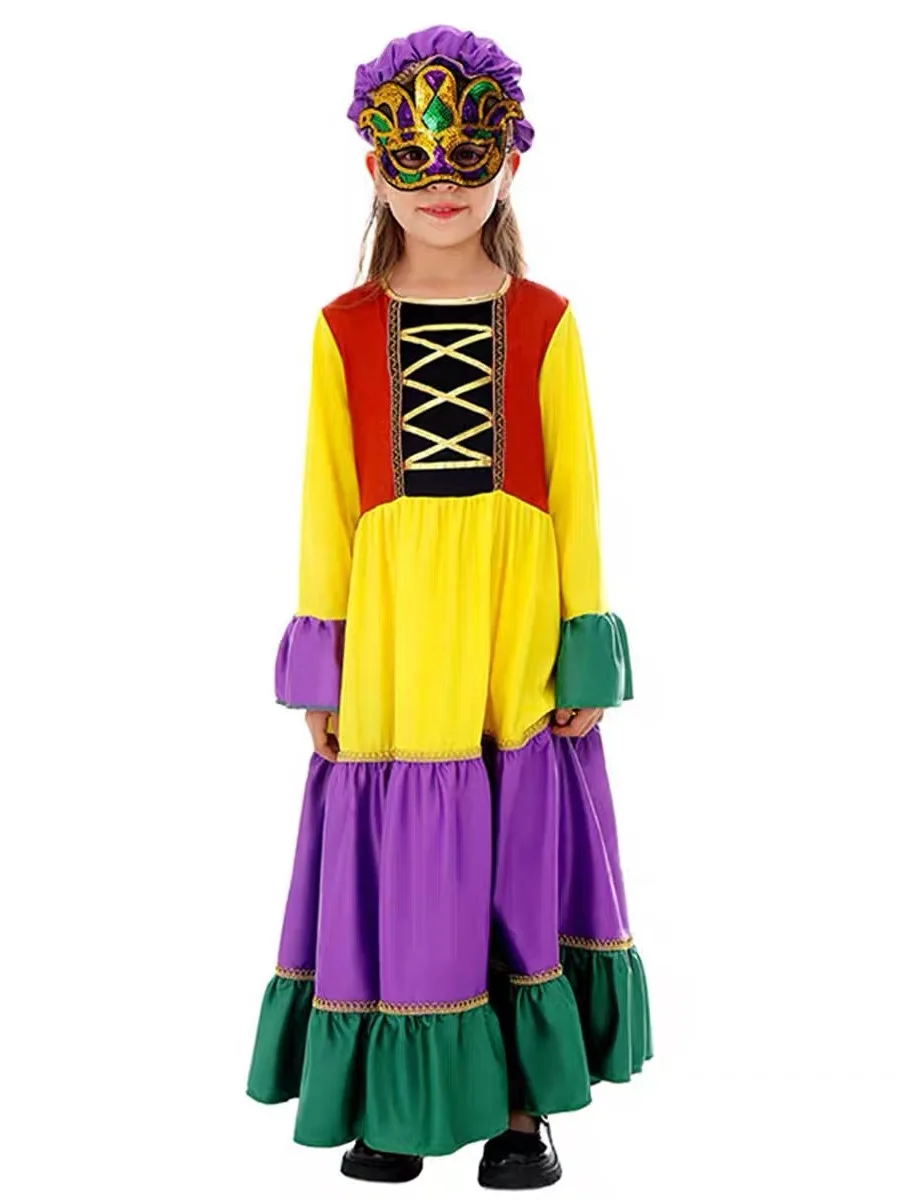 أزياء الهالوين التنكرية العرقية للأطفال كرنفال n Sle أداء الزي مادة البوليستر الصينية التقليدية... #2