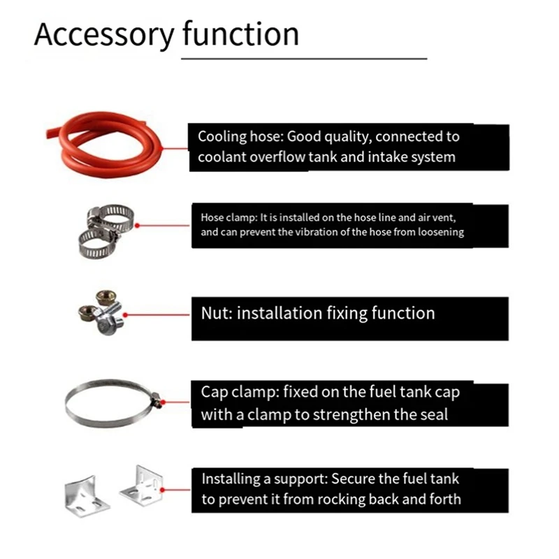 

Car Modification Parts Universal 800Ml Radiator Coolant Water Tank Coolant Expansion Tank Auxiliary Water Tank